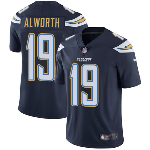 Nike Chargers #19 Lance Alworth Navy Blue Team Color Men's Stitched NFL Vapor Untouchable Limited Jersey - Click Image to Close